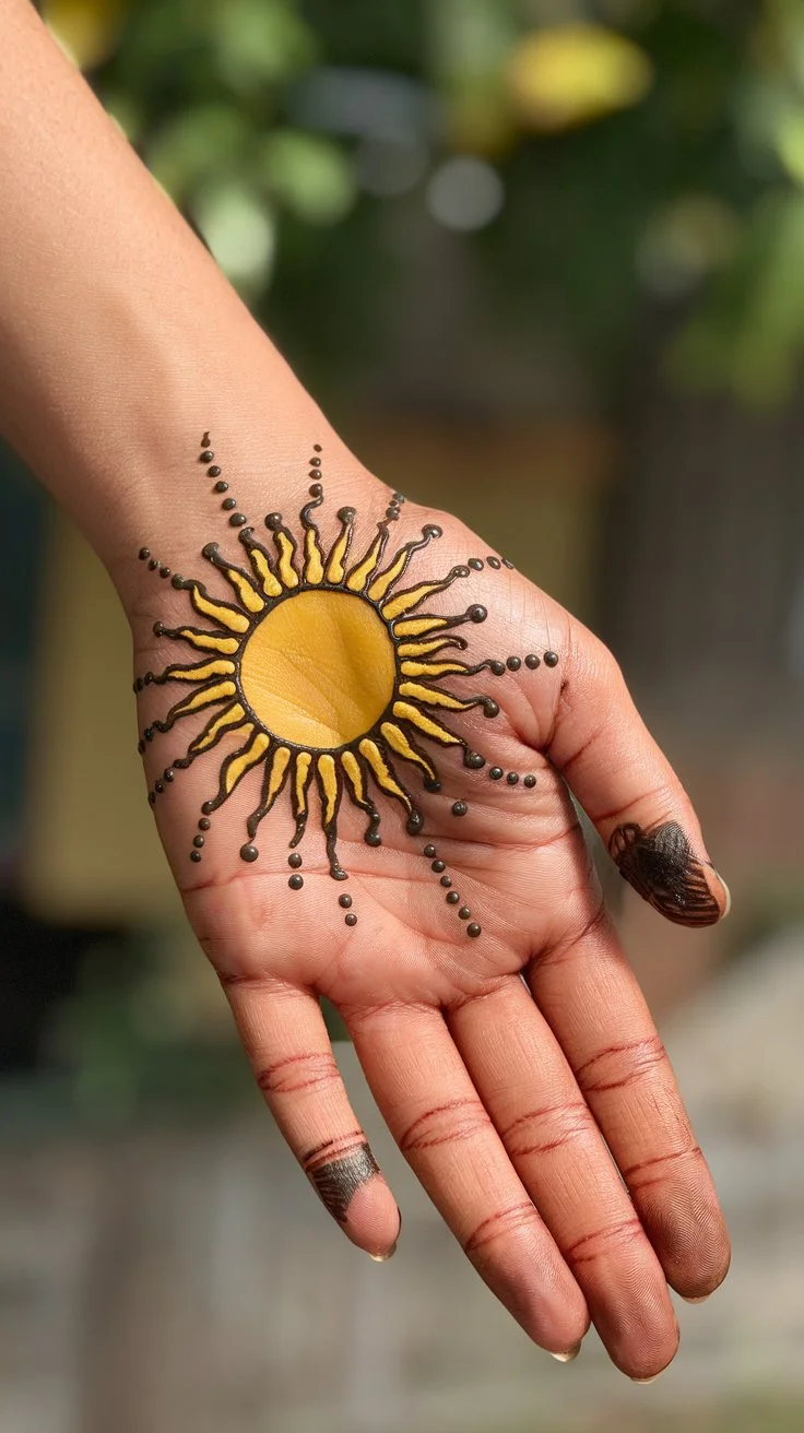 Sun Henna Design