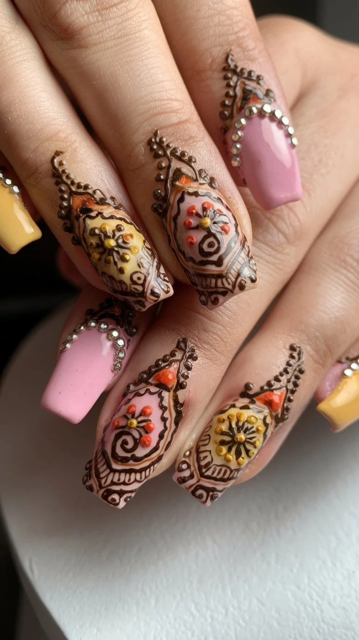 Henna Nail Designs