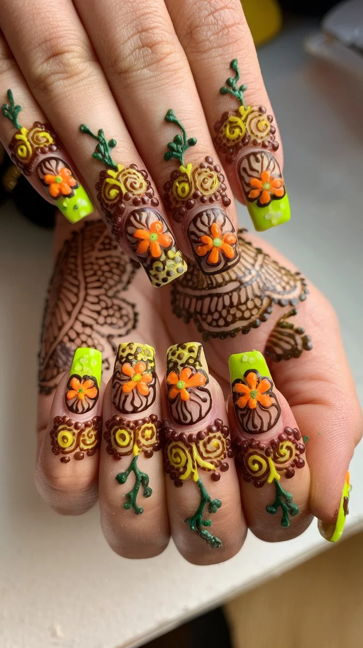 Henna Nail Designs