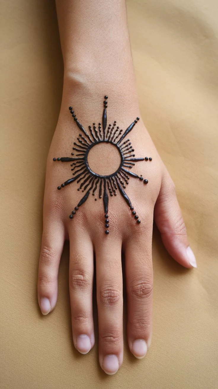 Sun Henna Design