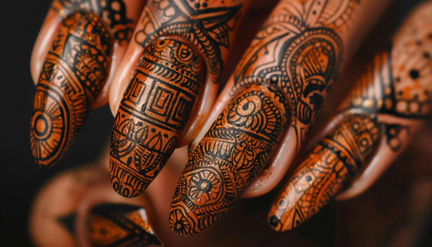 Henna Nail Designs