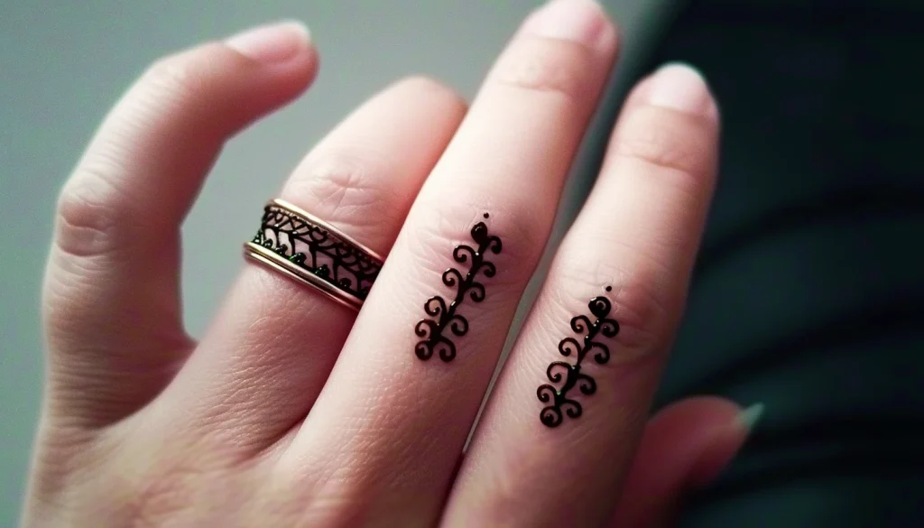 Henna design like a ring