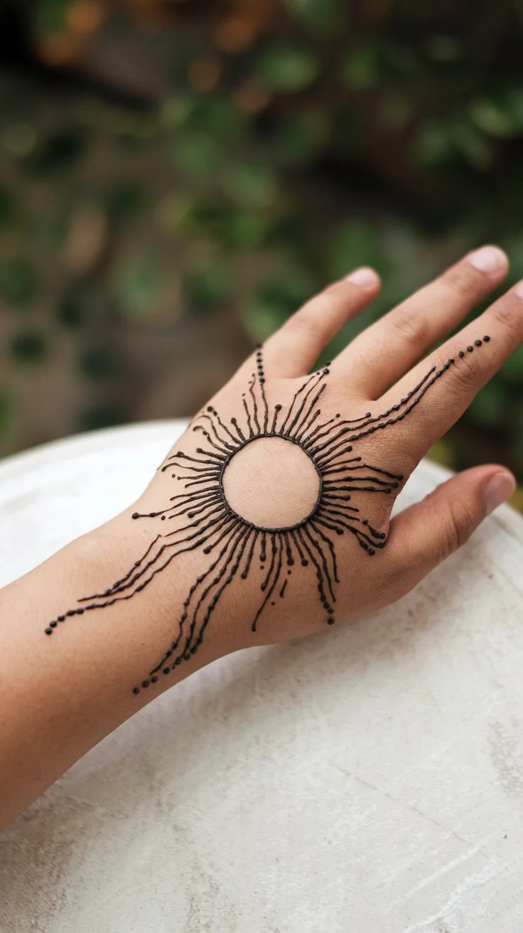 Sun Henna Design