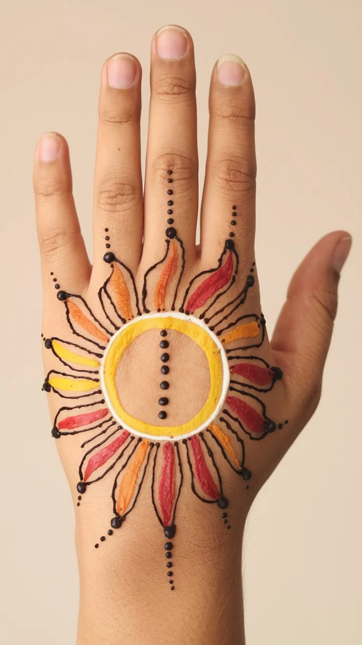 Sun Henna Design