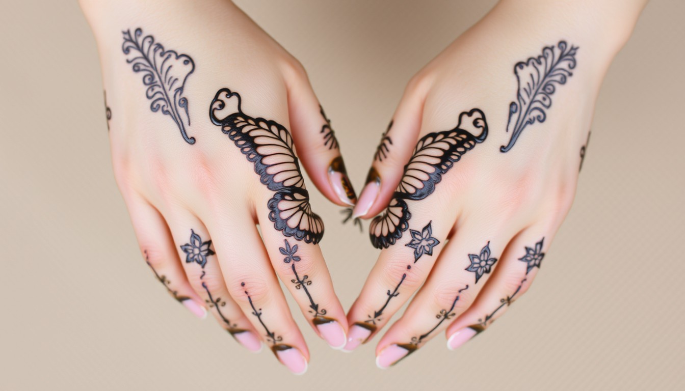 Henna Butterfly Designs with Images: Graceful and Symbolic Body Art